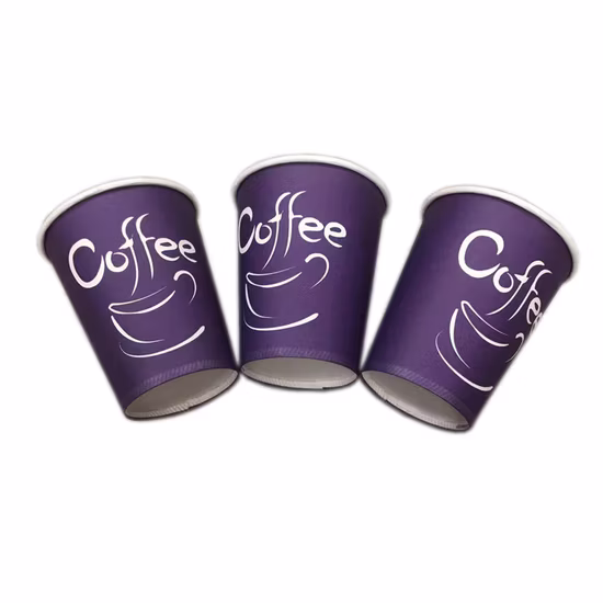 경양식점은 8b 1회 사용 PE 코팅지 커피 잔을 사용했습니다.