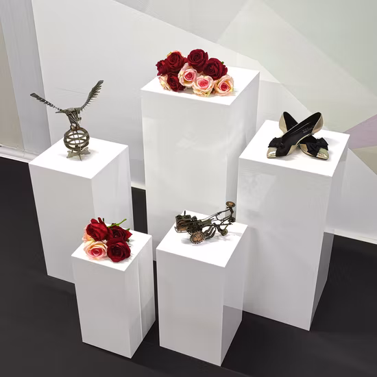 상점을 위한 주문을 받아서 만들어진 결혼식 투명한 사각 주문 명확한 백색 꽃 케이크 전시 아크릴 대