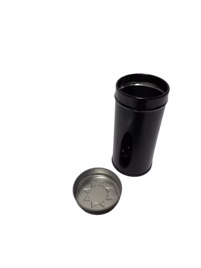 뜨거운 판매 수동 조작 주석 케이스 원형 재떨이 주석 상자